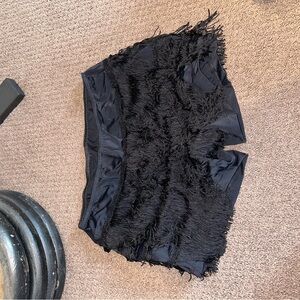 Balera Black Dance Shorts with Fringe